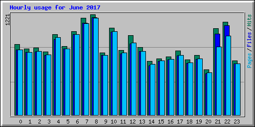 Hourly usage for June 2017