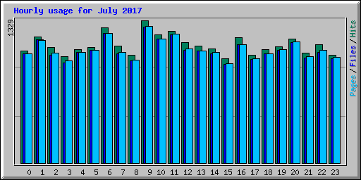 Hourly usage for July 2017