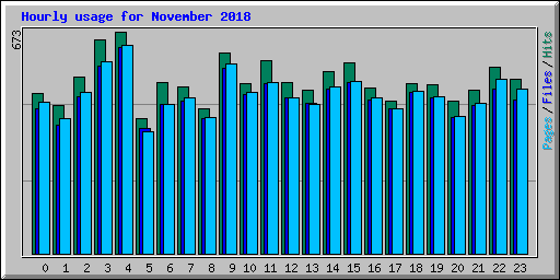Hourly usage for November 2018