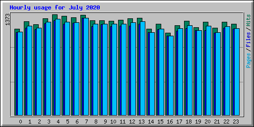 Hourly usage for July 2020