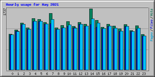 Hourly usage for May 2021