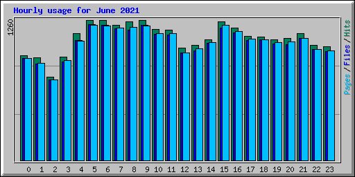 Hourly usage for June 2021