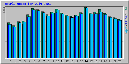 Hourly usage for July 2021