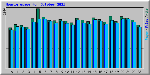 Hourly usage for October 2021