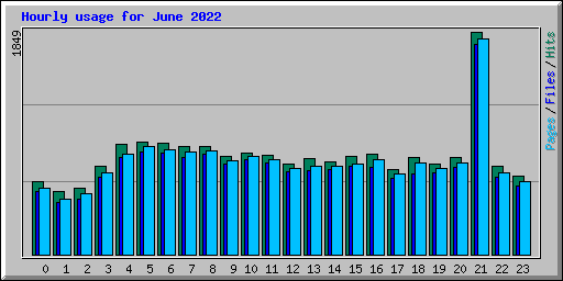 Hourly usage for June 2022