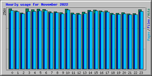 Hourly usage for November 2022