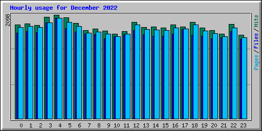 Hourly usage for December 2022