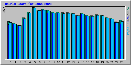 Hourly usage for June 2023