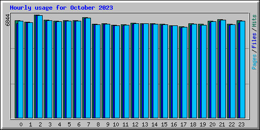 Hourly usage for October 2023