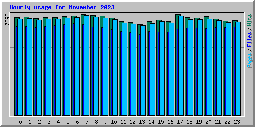 Hourly usage for November 2023